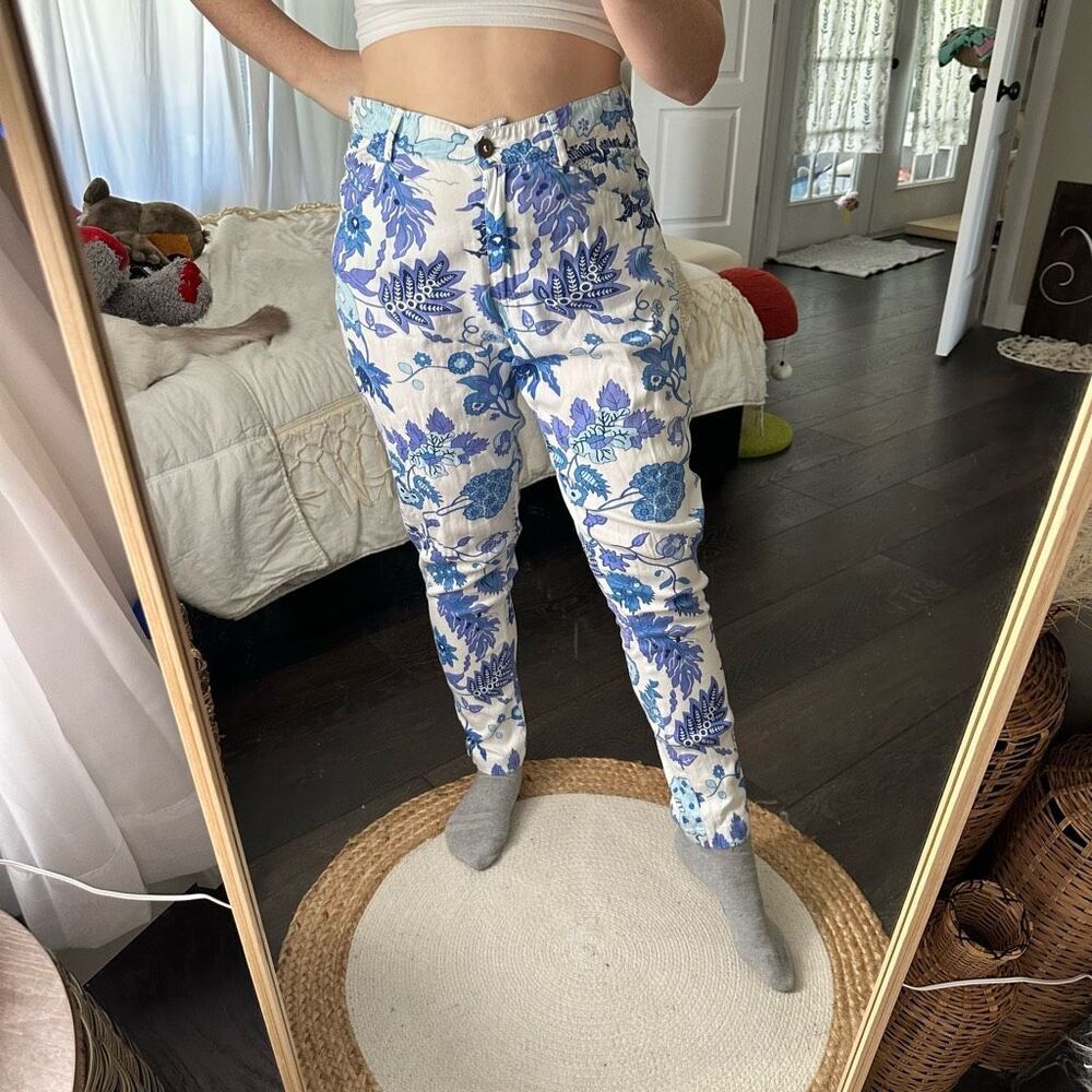 Gretchen Scott Women’s Blue Floral Extra Small Pants